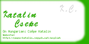 katalin csepe business card